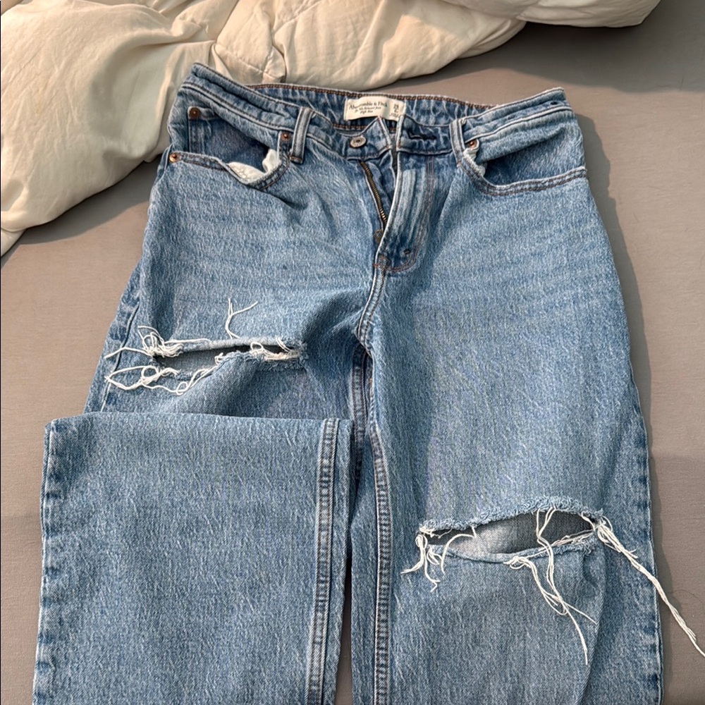 Abercrombie Distressed Light Blue Jeans